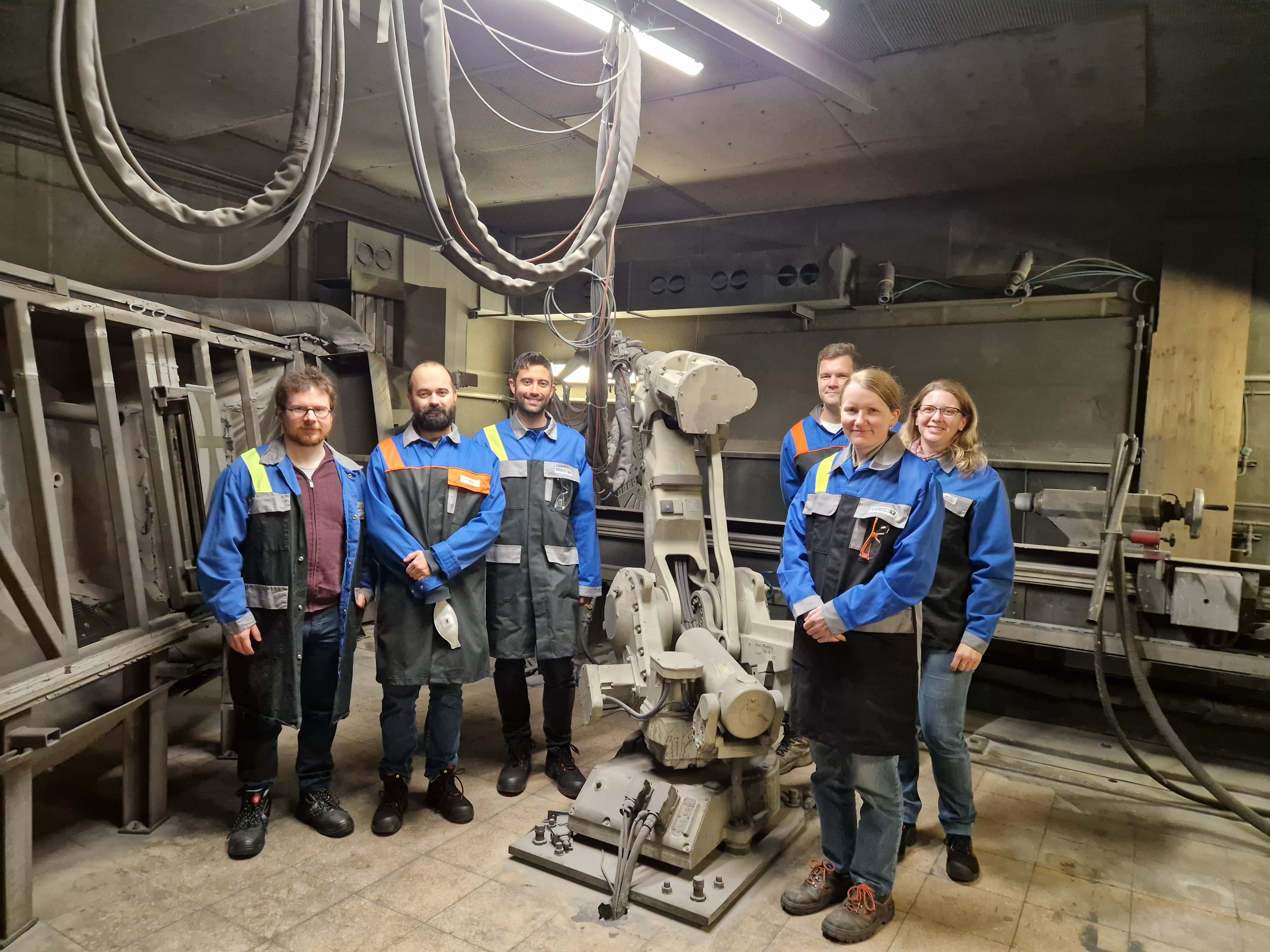 Besichtigung des Beschichtungsprozesses